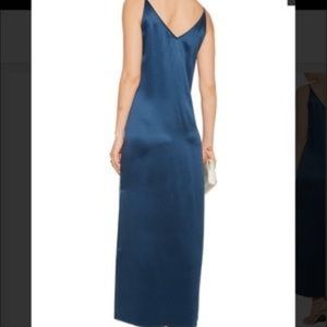 SOLD Equipment Majolica Blue Racquel Silk Slip